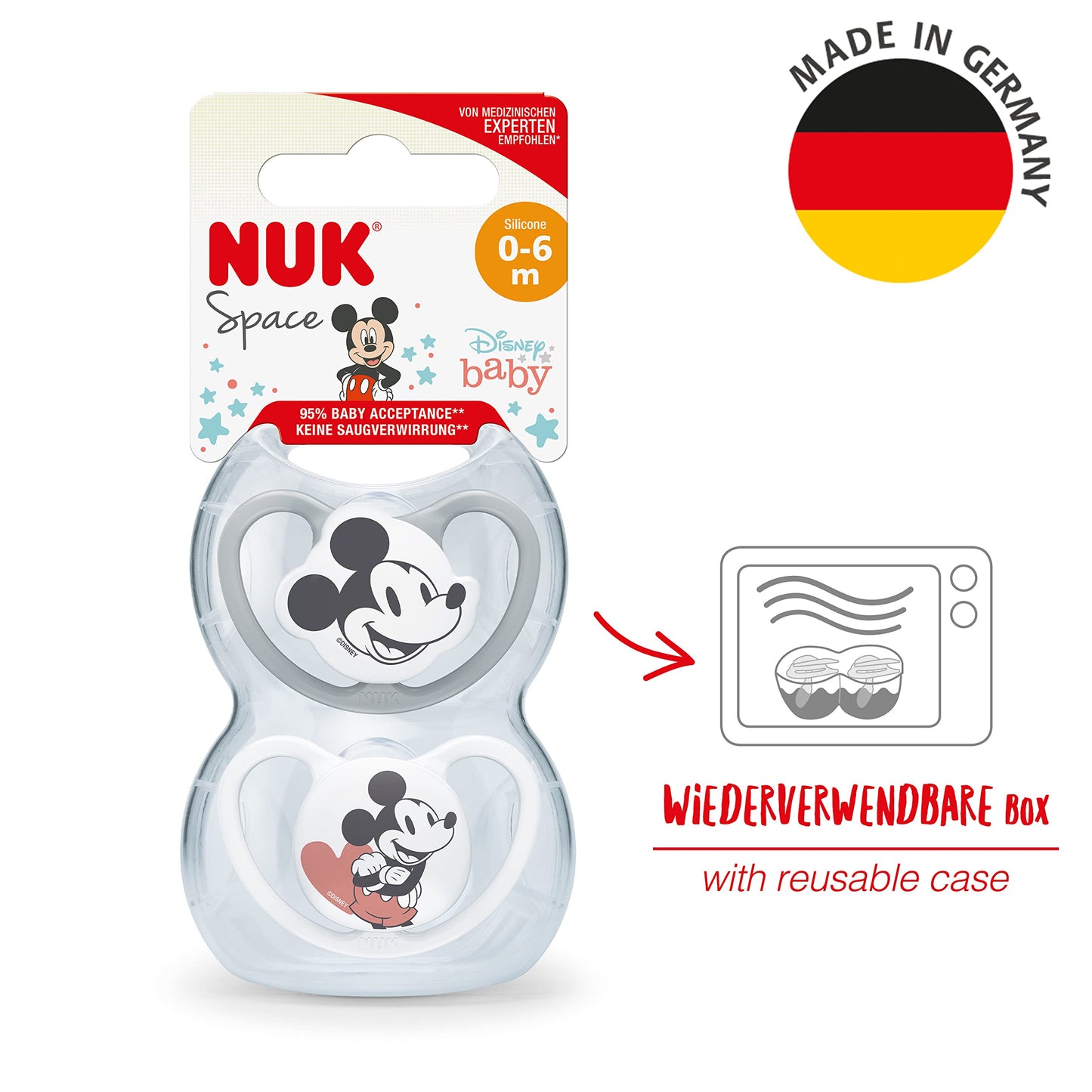 NUK Space Schnuller | 0–6 Monate | Schnuller mit extra Belüftung | BPA-freies Silikon | Disney Winnie Puuh | 2 Stück - Meloni2