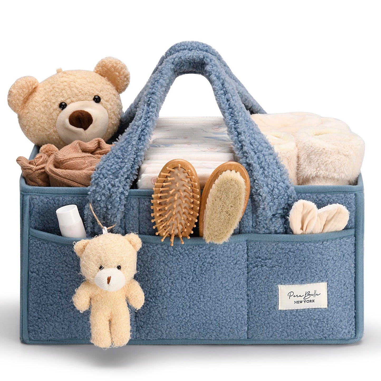Baby Windel Caddy Organizer für Wickelauflage, Aufbewahrungskorb für Windeln und Tücher, Geschenk für Babyparty, Autowagen Organizer, Kindergarten Windel Organizer, Laptop