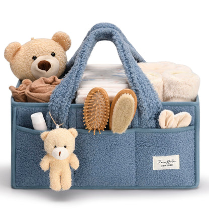 Baby Windel Caddy Organizer für Wickelauflage, Aufbewahrungskorb für Windeln und Tücher, Geschenk für Babyparty, Autowagen Organizer, Kindergarten Windel Organizer, Laptop