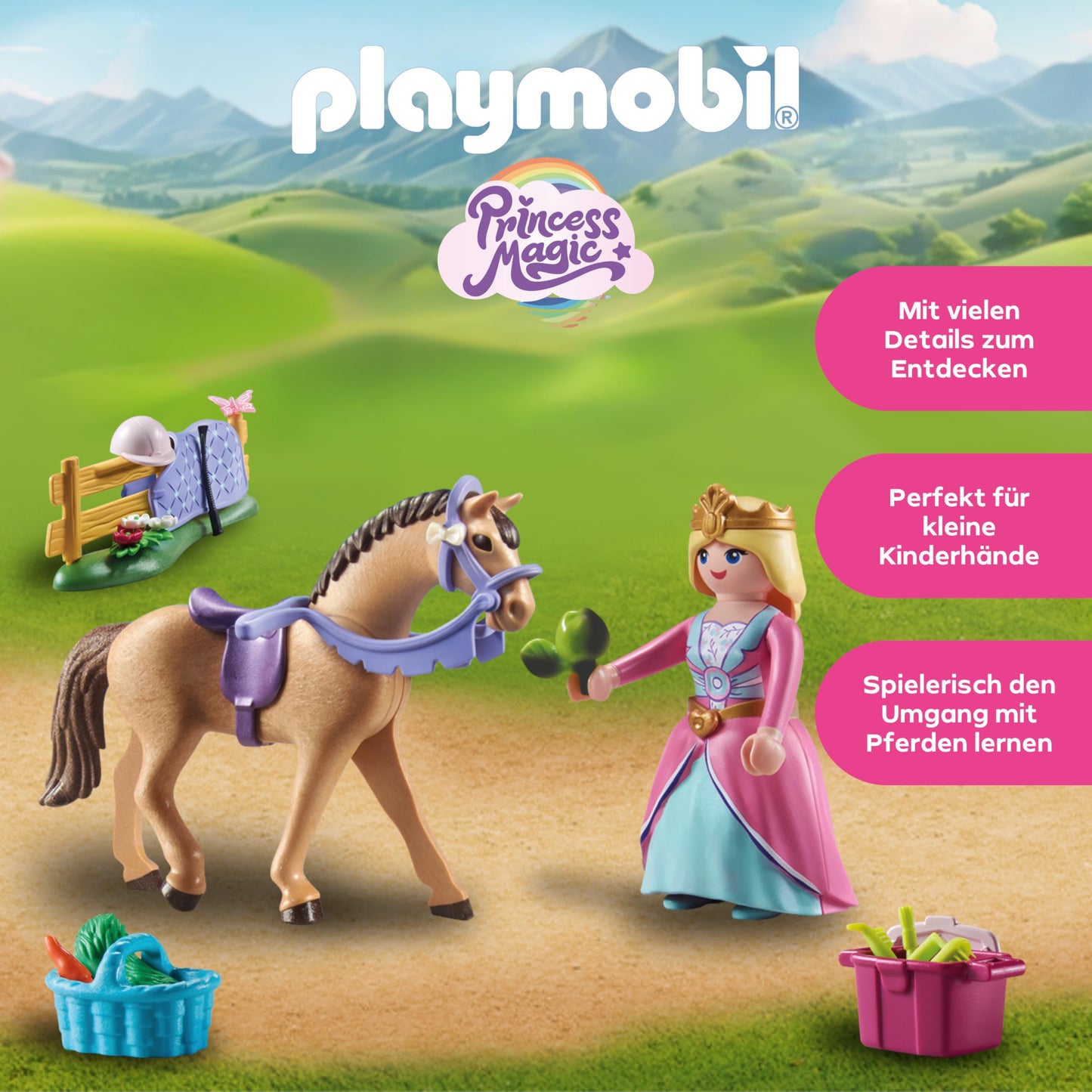 PLAYMOBIL | Princess Magic | Prinzessinnenschloss mit Königspaar | Prinzessinnen Spielzeug | Schloss Spielset | Märchen Spielzeug für Kinder ab 4 Jahren | 71845