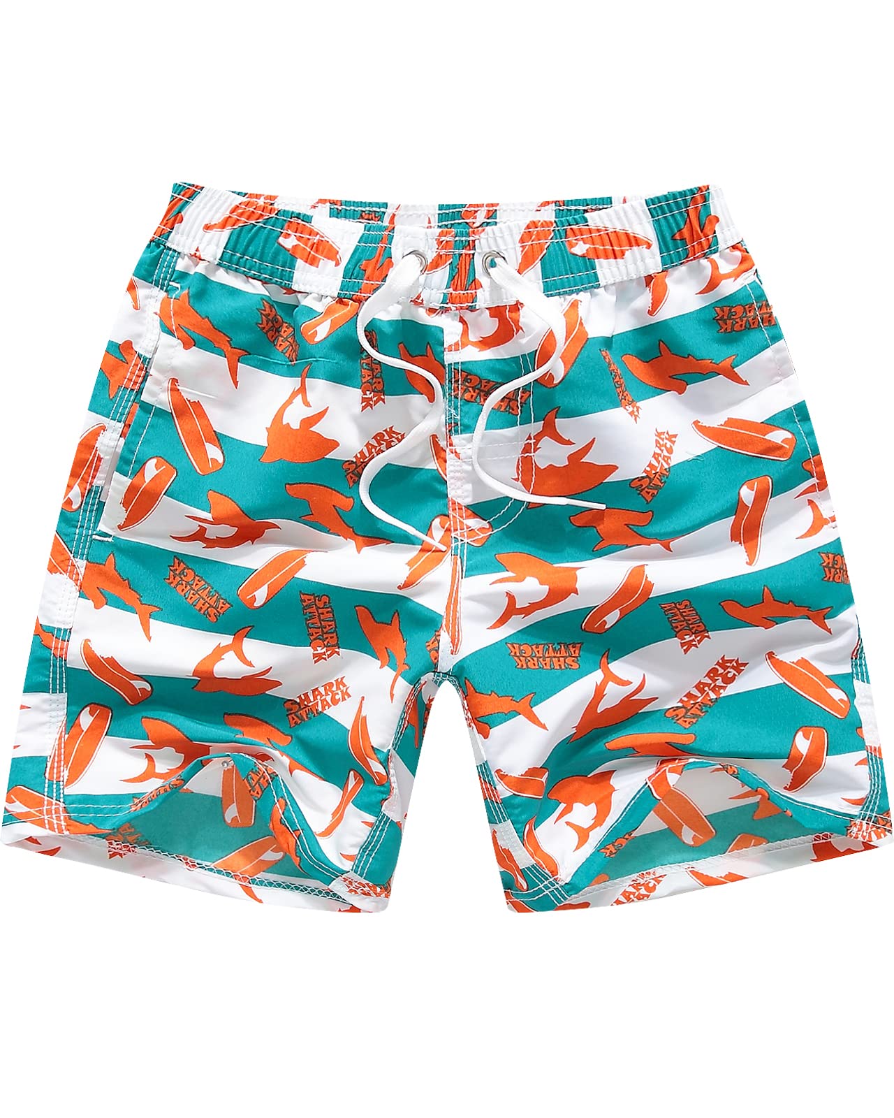 Domee Jungen Badehosen Badeshorts Schnelltrocknend Schwimmhose mit Netzfutter Verstellbarer Kordelzug