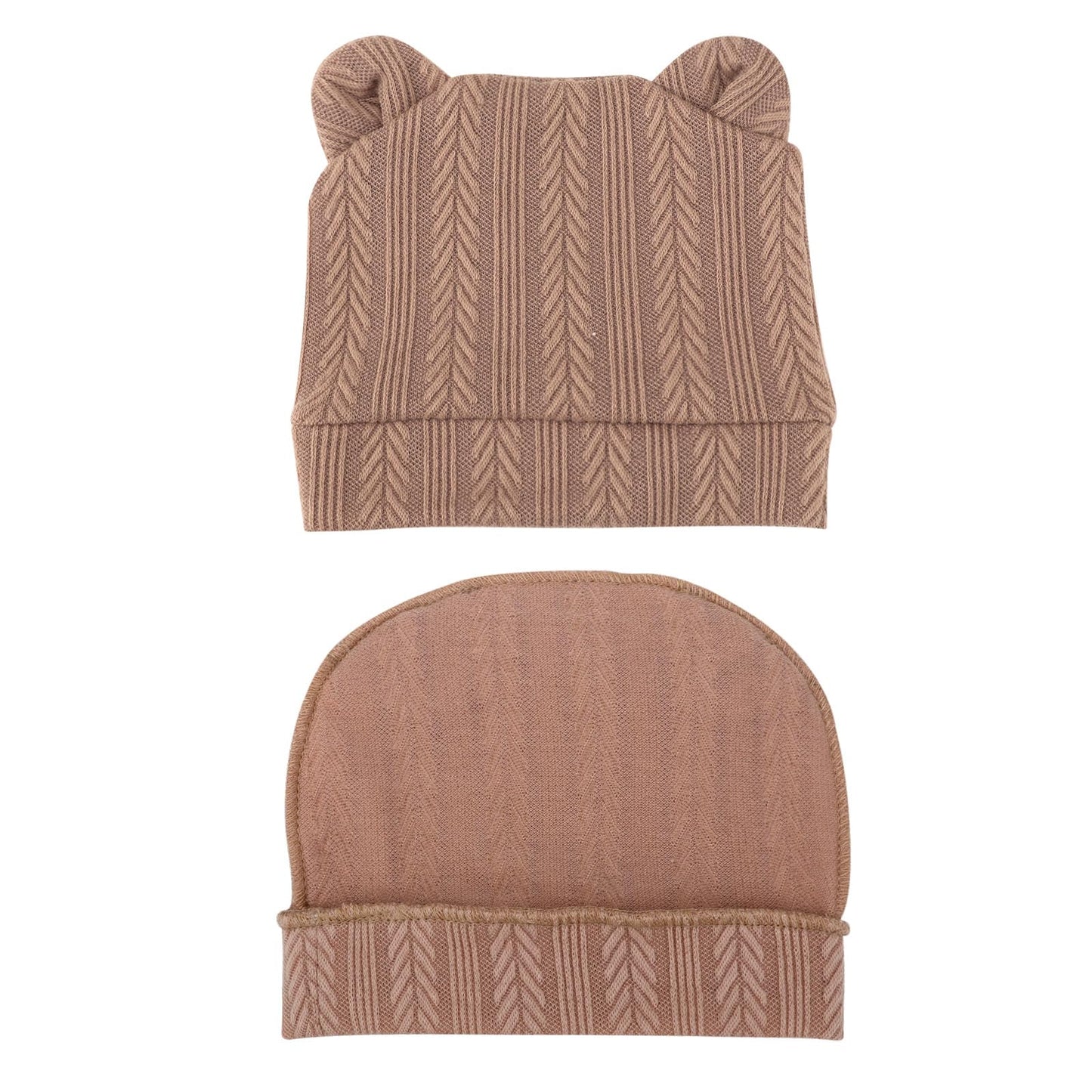 DRESHOW Newborn Baby Hat and Gloves Set Beanie Clothing Unisex Infant Hat Kindergarten Cap Baby Boys Girls 0-6 Months 