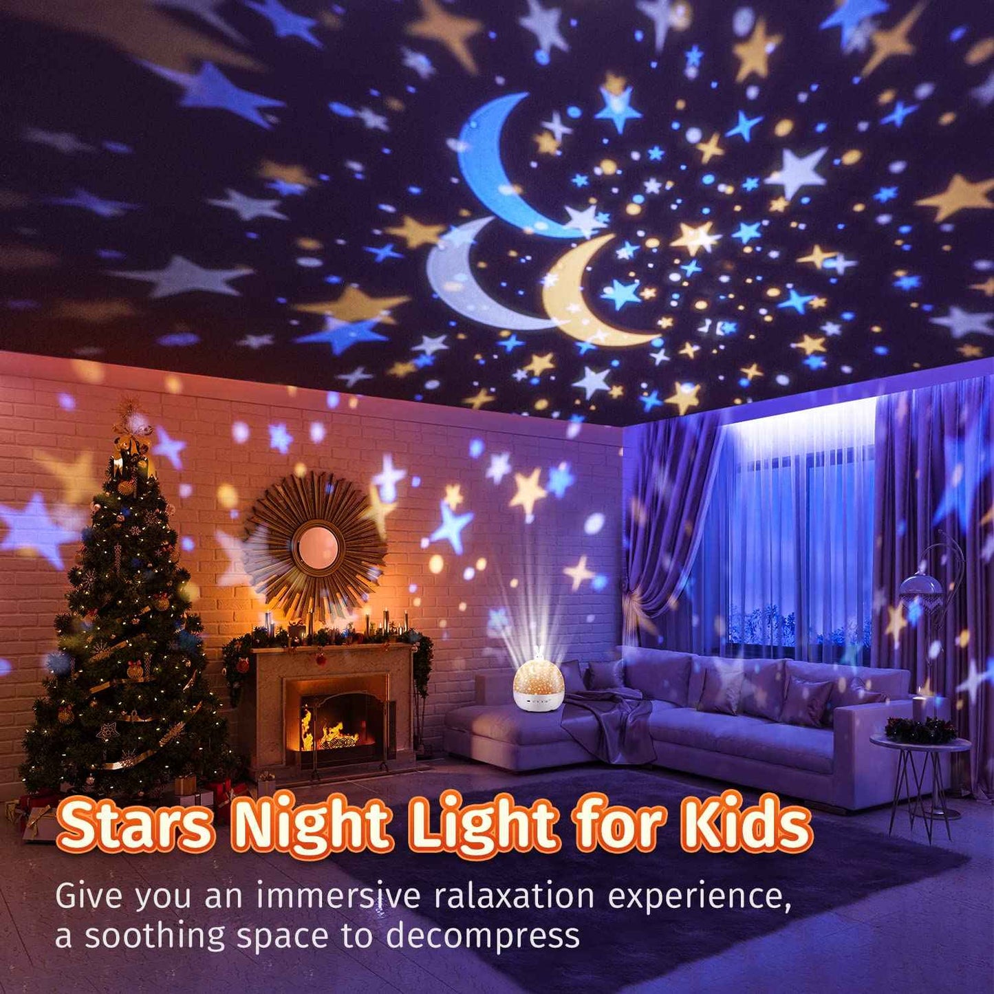 Sternenhimmel Projektor Kinder mit 15 Film, Nachtlicht Kinder Nachtlicht Baby, Bluetooth Sternenprojektor Galaxy Projektor, Geschenke für Mädchen Kinder Geschenke Mädchen, Kinderzimmer Deko