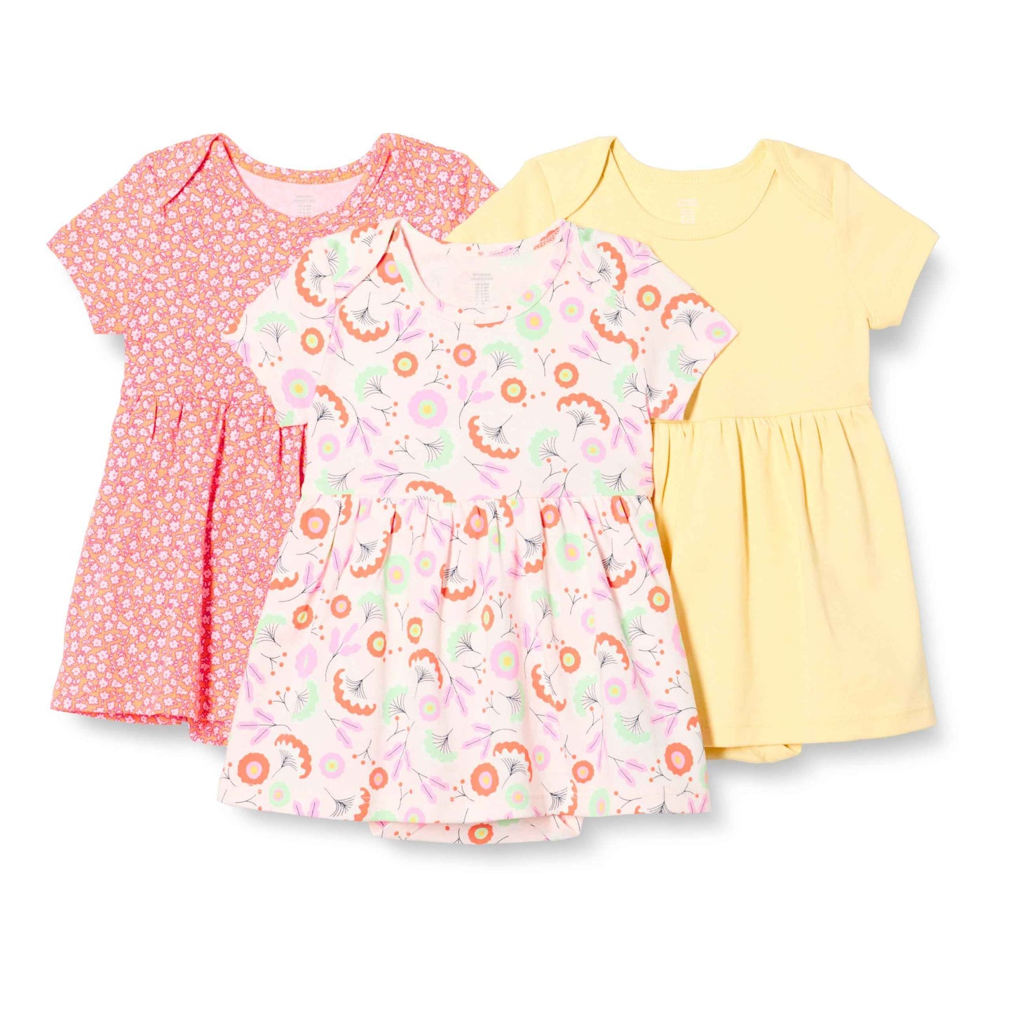 Baby Mädchen Enges Kurzarmkleid, 3er-Pack