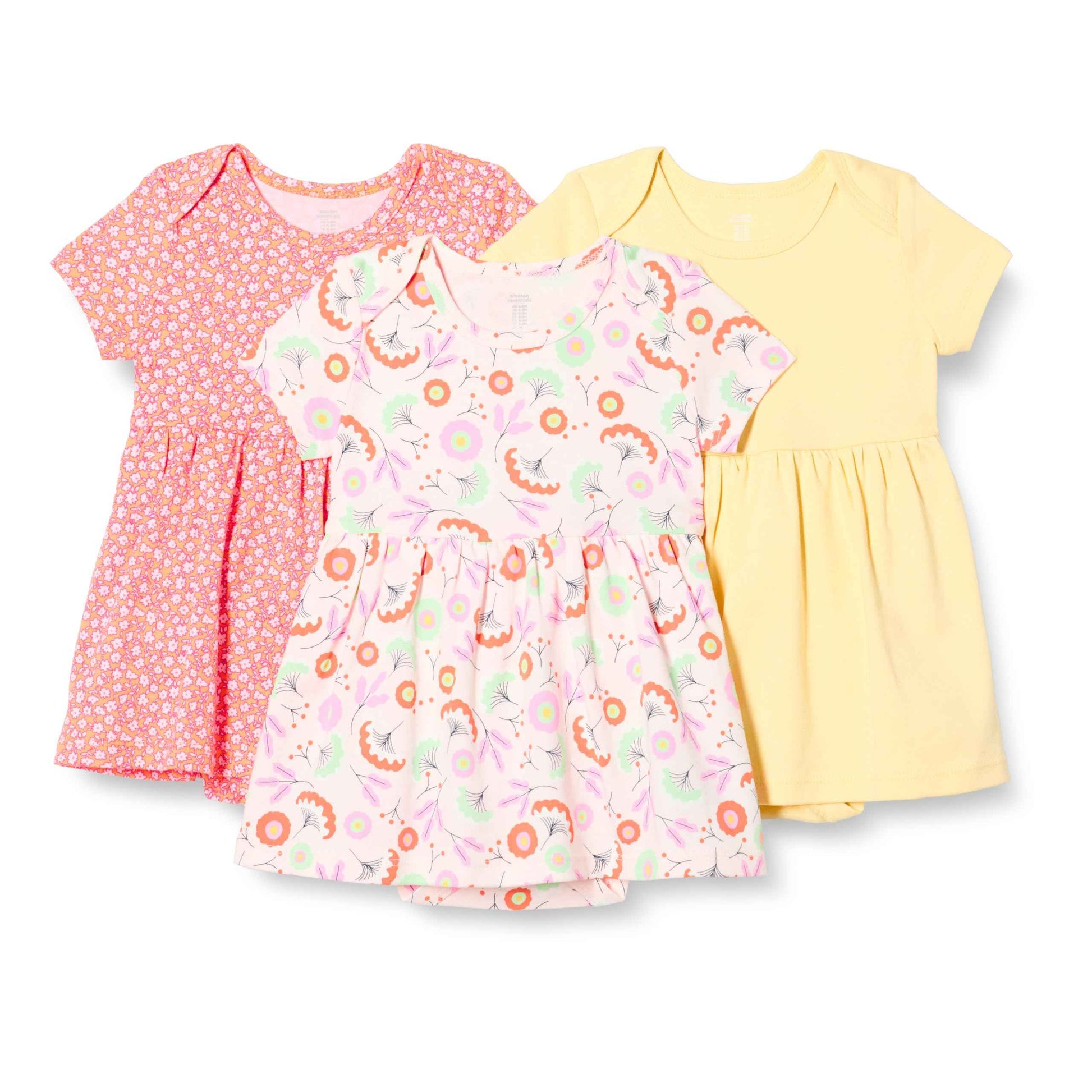 Baby Mädchen Enges Kurzarmkleid, 3er-Pack