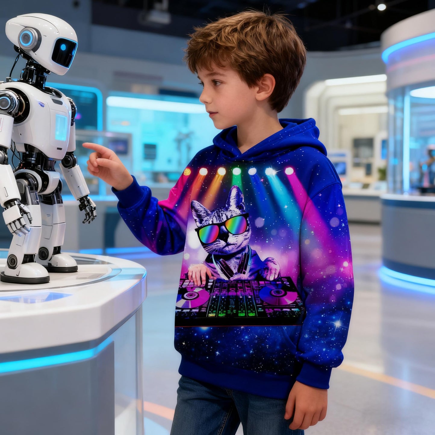 Fanient Children's / Boys' / Girls' Hoodies, 3D Print, Vivid Animal Cartoon Graphic Sweatshirt, Pocket Pullover Hoodie for 6-16 Years 