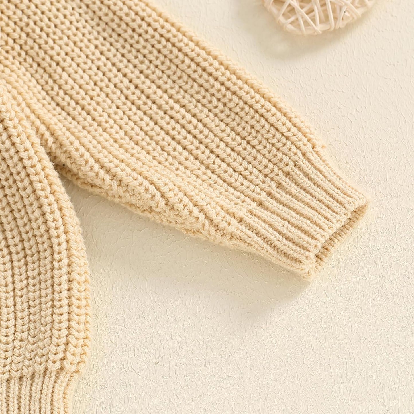 L&ieserram Baby Mädchen Jungen 1. Geburtstag Gestrickt Pullover Jumper Langarm Strickpullover Pulli Kleinkinder Kleidung Outfit Knitted Sweater 1 Jahr
