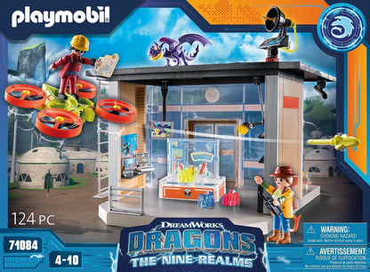 PLAYMOBIL DreamWorks Dragons 71084 Dragons: The Nine Realms - Icaris Lab, Dragons-Figur, Spielzeug-Drache und Drohne mit Geschoss, Spielzeug für Kinder ab 4 Jahren
