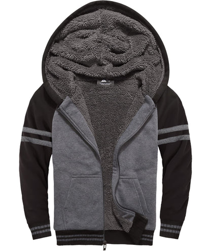 LLdress Fleece Jacket Boys Hoodie with Zip Children's Hoodie Boys Warm Hooded Jacket Causal Winter Ourdoor Sweat Jacket with Fleece Lining Hooded Jackets for Boys