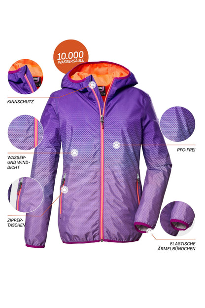 Killtec Mädchen Kos 331 Grls Jckt Funktionsjacke/Outdoorjacke mit Kapuze