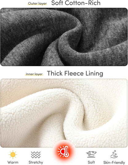 Domee Girls' Leggings Lined Thermal Trousers Warm Winter Cotton Embroidered Rabbit