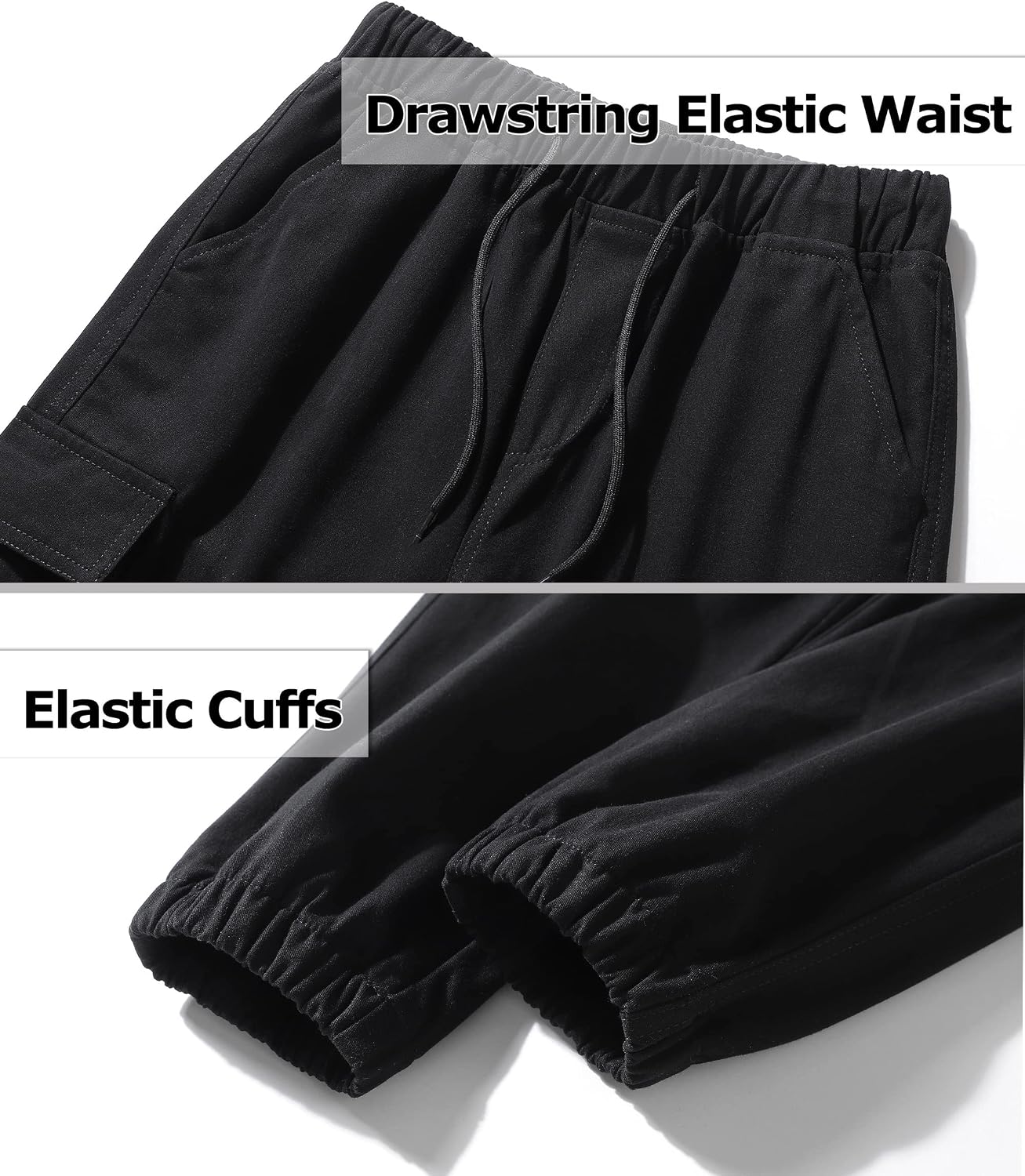 LAUSONS Pants for Boys Cargo Pants Children's Pants Cargo Jogging Pants Leisure Pants with Elastic Band 