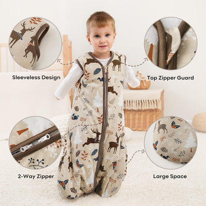 Looxii Baby Sleeping Bag Winter Cotton Winter Sleeping Bag 2.5 TOG Sleeping Bags Warm Baby Sleeping Bag Newborn for Autumn Winter Pink Rabbit 12-18 Months