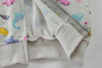 CM-Kid Zip Up Hoodie Mädchen Kapuzenpullover Reißverschluss Sweatshirts Hoody Baumwolle Kinder Erdbeere Langarm Kapuzenjacke Warm 1-7 Jahre 92-122