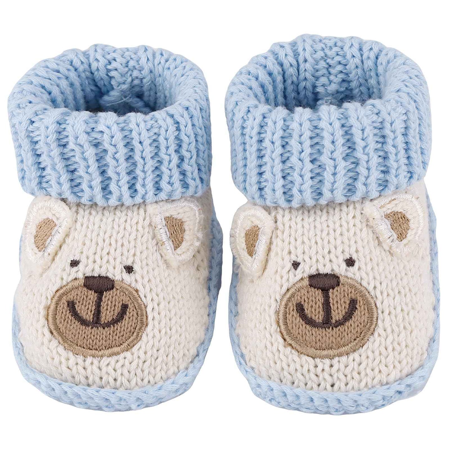 LACOFIA 2 Pairs Newborn Knitted Baby Shoes Soft Baby Boys Girls Ankle Boots 0-3 Months