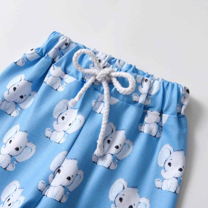 Derouetkia Baby Boys Clothes Bear Print Long Sleeve Tops + Trousers 3-Piece Outfit Set