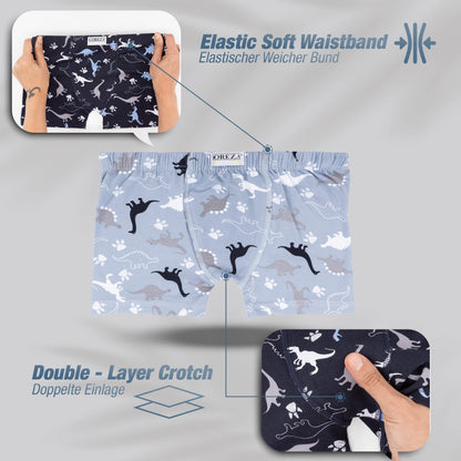 LOREZA ® 10-pack boys' boxer shorts briefs dinosaur motif underpants cotton