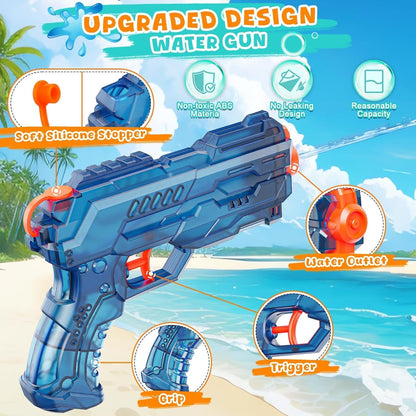 Wasserpistole Kinder 2 Stück Wasserspritzpistole Reichweite 10 Meter Wasserpistole Klein für Kinder Sommer Schwimmbad Pool Strand Wasserschlacht Wasserspritzpistole Spielzeug