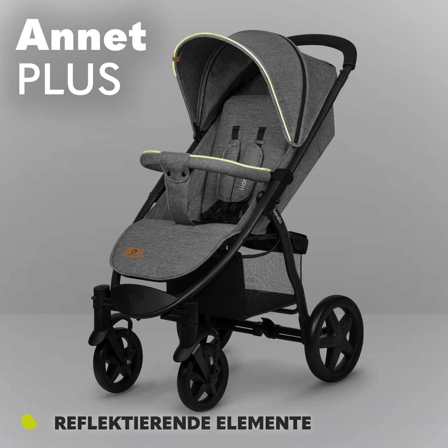 LIONELO Annet Plus Buggy up to 22 kg with Reclining Function, Small Folding Pushchair with Accessories, EVA Foam Wheels, Mosquito Net, Foot Cover Drink Holder, Basket Dreamin