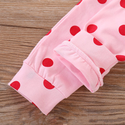 Juflam Neugeborene Baby Mädchen Kleidung Giraffe Strampler+Rosa Punkt Hose+ Hat 3Pcs Bekleidungssets