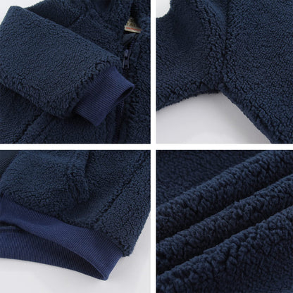 Gajaous Newborn Baby Girls Boys Fleece Hooded Jacket Zip Bear Coat Warm Winter Outwear