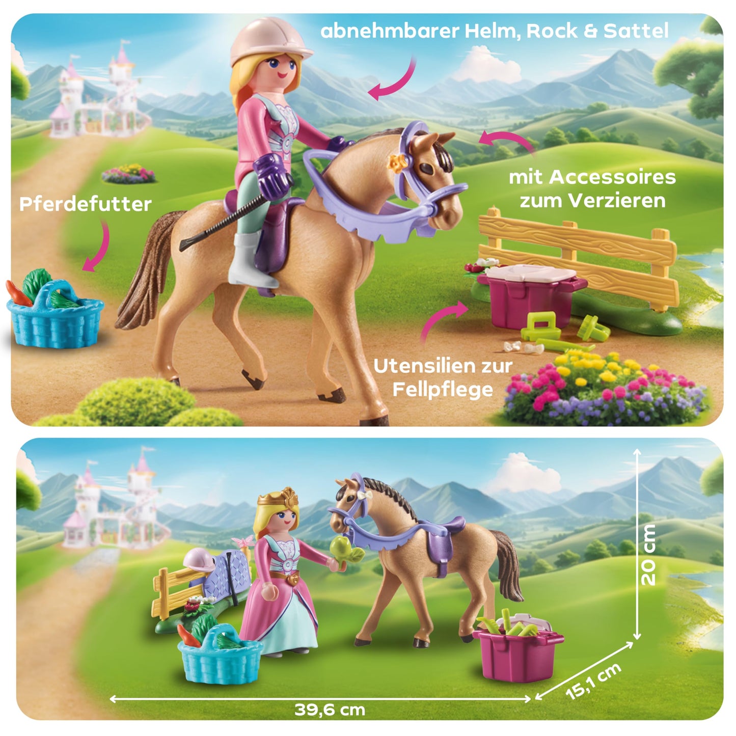 PLAYMOBIL | Princess Magic | Prinzessinnenschloss mit Königspaar | Prinzessinnen Spielzeug | Schloss Spielset | Märchen Spielzeug für Kinder ab 4 Jahren | 71845
