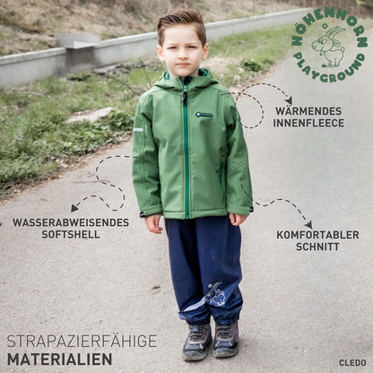 Höhenhorn Cledo Kinder Softshelljacke Kids Jacke Übergangsjacke Outdoor Winddicht Wasserdicht Atmungsaktiv