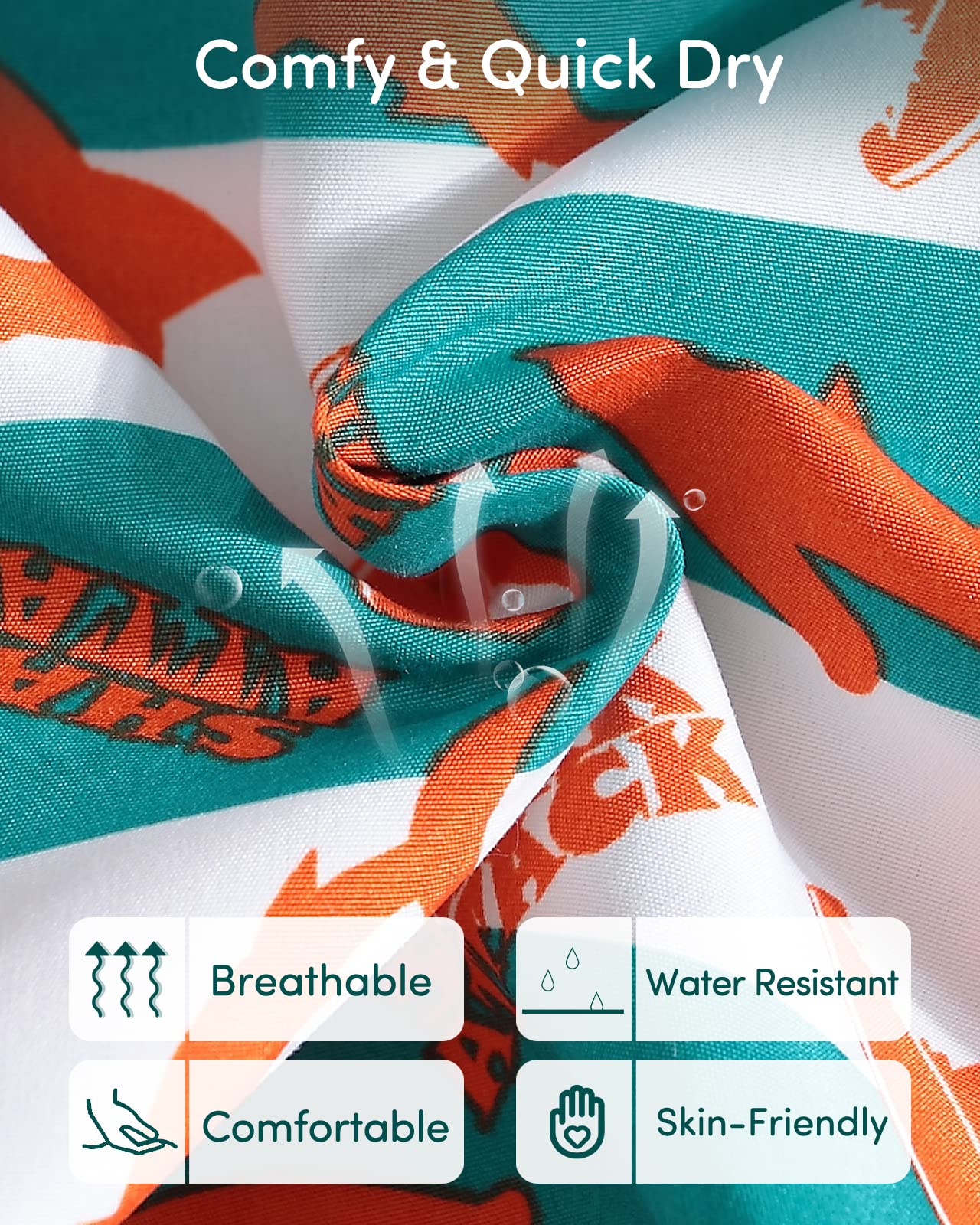 Domee Jungen Badehosen Badeshorts Schnelltrocknend Schwimmhose mit Netzfutter Verstellbarer Kordelzug