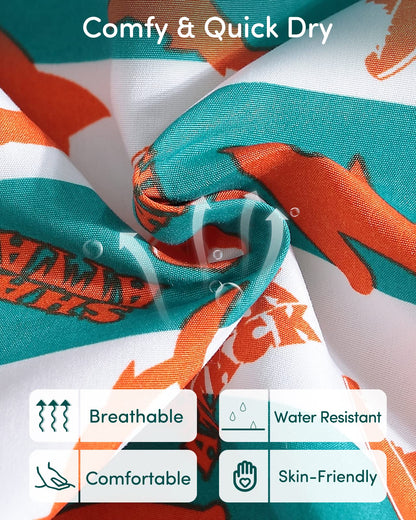 Domee Jungen Badehosen Badeshorts Schnelltrocknend Schwimmhose mit Netzfutter Verstellbarer Kordelzug