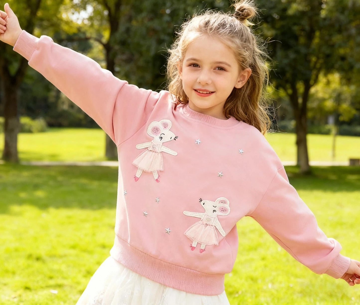 Sweatshirt Mädchen Pullover Kinder Mädchen Baumwolle Langarm Shirt Einhorn Bunny Warm Tops 2-8 Jahre Größe 92 98 104 110 116 122 128