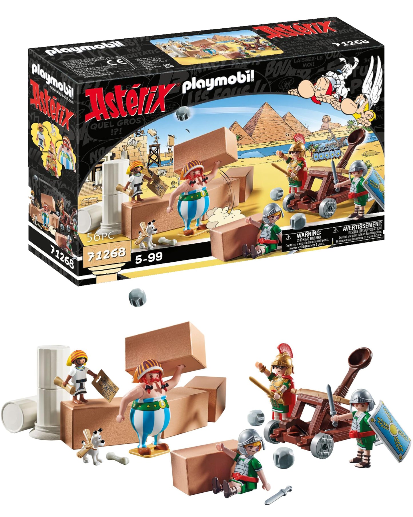 PLAYMOBIL Asterix 71542 Roman Camp, Exciting Conquest of the Camp by the Gauls, Includes Magic Potion for More Body Strength, Detailed Toy for Children from 5 Years