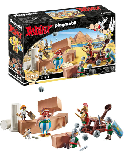 PLAYMOBIL Asterix 71542 Roman Camp, Exciting Conquest of the Camp by the Gauls, Includes Magic Potion for More Body Strength, Detailed Toy for Children from 5 Years
