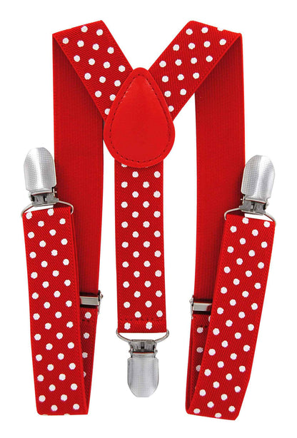 axy HTK25-1 Children's Boys Braces Y Shape Wide 2.5 cm with 3 Strong Clips Can be Combined with Bow Tie Plain Colours