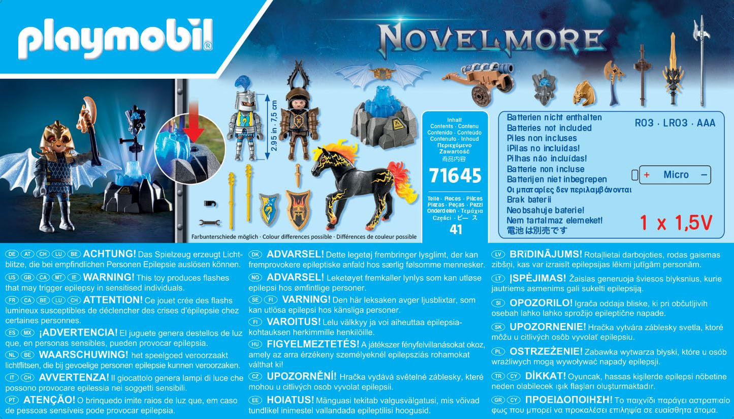 PLAYMOBIL Novelmore 71642 Arwynns Castle, Knight's Castle, Includes Three Knights and Numerous Accessories for Realistic Battles, Action-packed Toy for Children from 4 Years