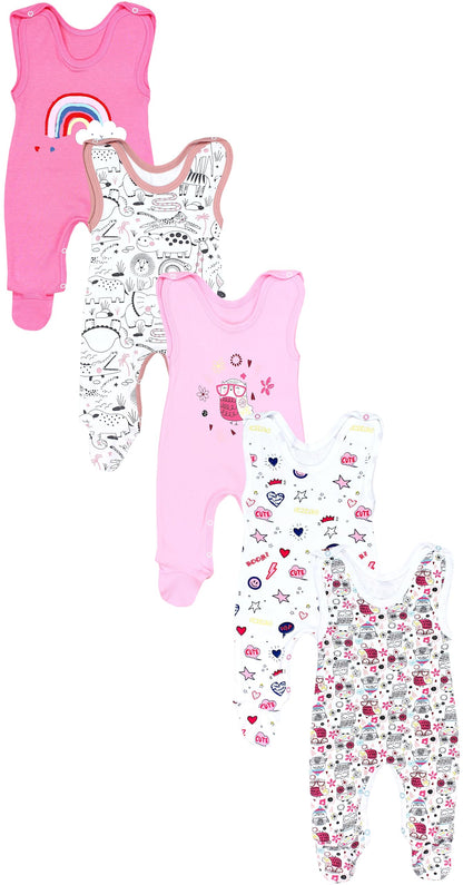 TupTam Baby Unisex Strampler mit Aufdruck Spruch 5er Pack