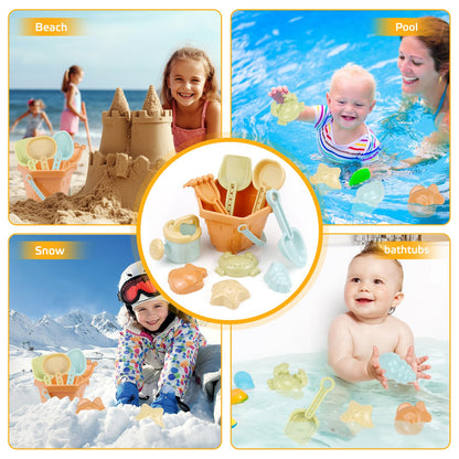 ZUZGO Sandspielzeug Set Sandkasten Spielzeug Strandspielzeug für Jungen Mädchen Kinder (A)