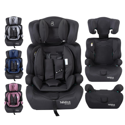 FableKids Kinderautositz 9-36 kg | 3-Punkt-Sicherheitsgurt | Autokindersitz ab 15 M. | Autositz für Kinder 76-150 cm | Kindersitz einstellbare Kopfstütze ECE R129/03 | Verstellbar | Schwarz - Meloni2