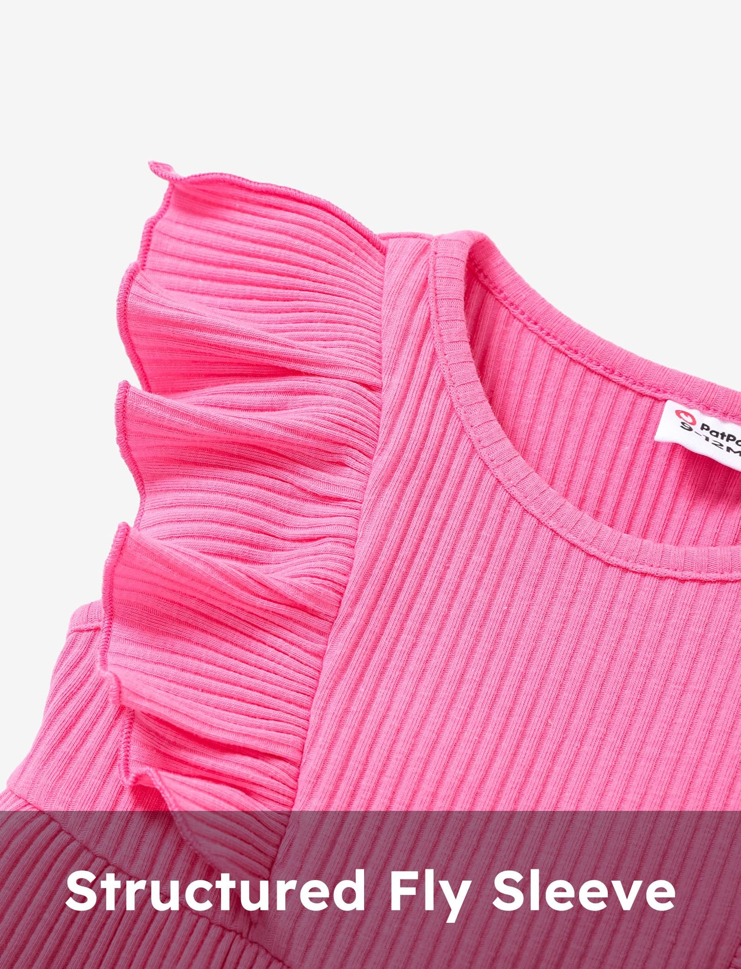 PATPAT Baby Mädchen Kleid Set, Packung mit 2 Süßes Sommerkleider Ärmellos Rüschen Prinzessin Kleider Kurze Ärmel, Kleinkind A-Linien-Kleid für Hochzeit Geburtstag Party Bankett Urlaub, 3-24 Monate