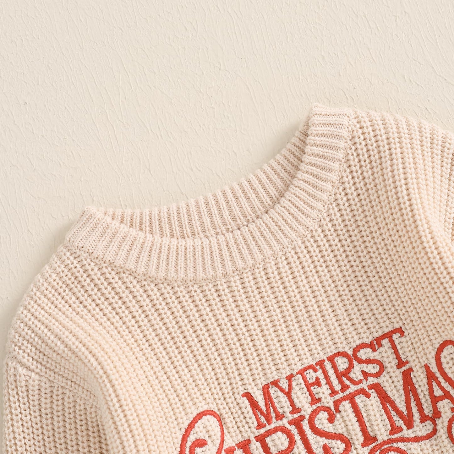 Geagodelia Knitted Christmas Romper Baby Girl Boy Christmas Jumper My First Christmas Newborn Baby Jumper Romper Bodysuit Christmas Jumper