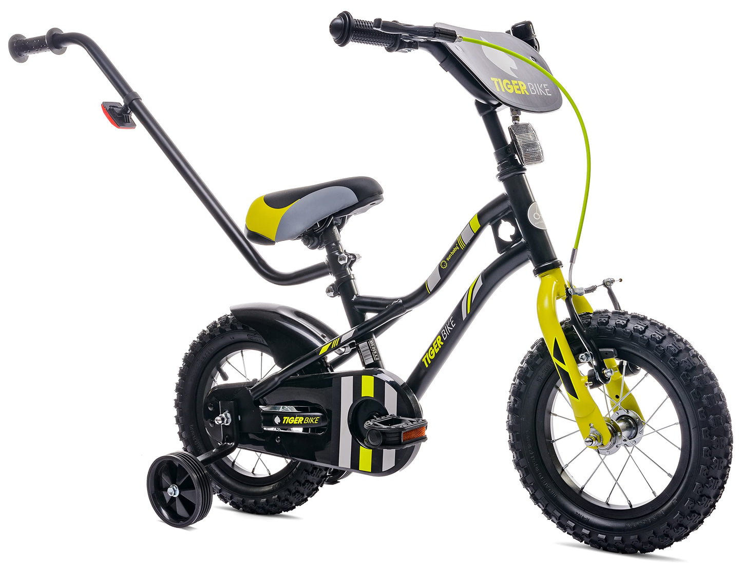 sun baby Jungenfahrrad Kinderfahrrad 14 und 16 Zoll Jungen Tiger Tracker Bike Leicht Stützräder mit Schubstange ab 2-6 Jahre BMX Fahrrad Kinder - Meloni2