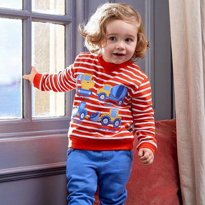 CM-Kid Sweatshirts Jungen Langarm Pullover Kinder Baumwolle Frühling Herbst Winter Warm Tops 1-7 Jahre Gr.92-122