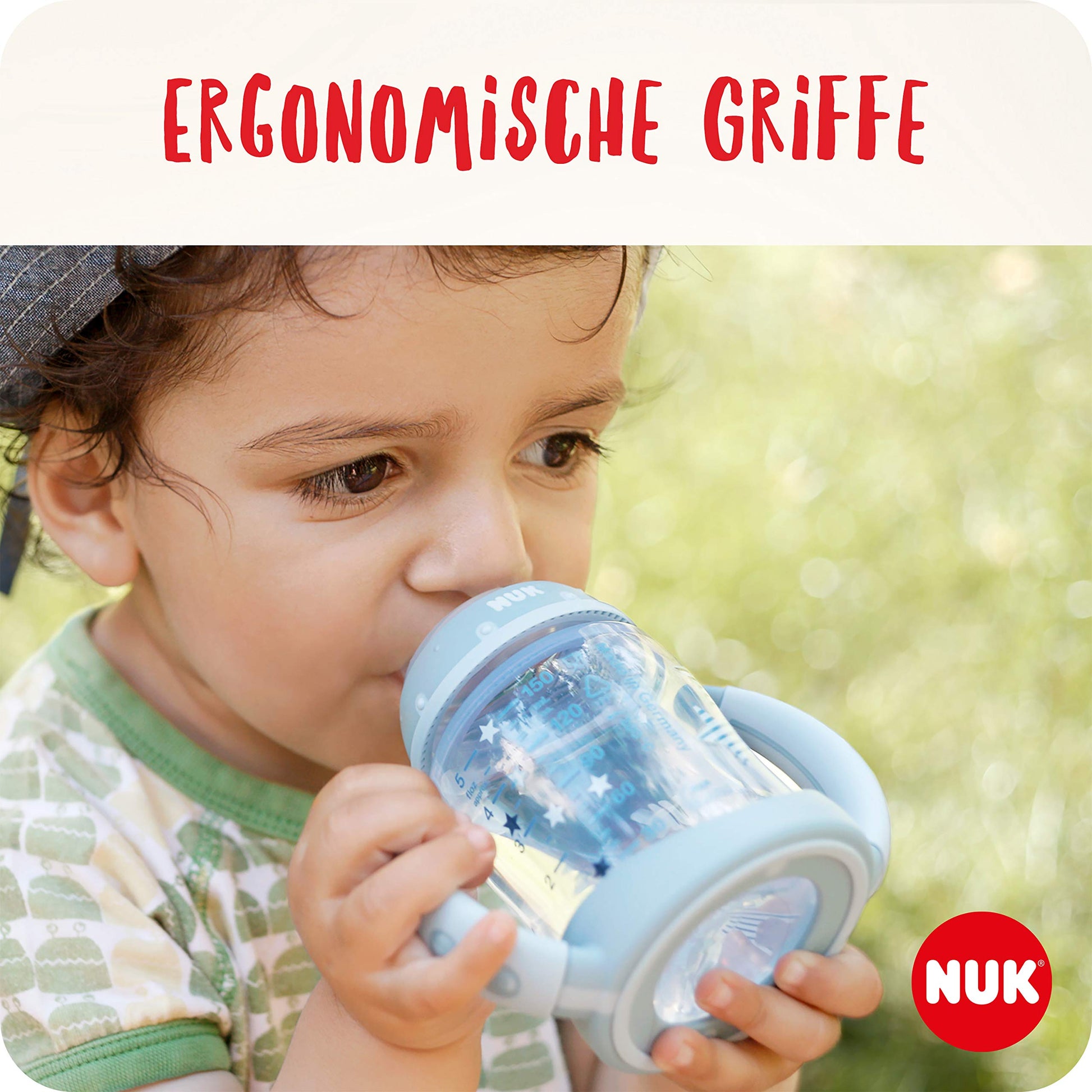 NUK First Choice+ Trinklernflasche | 6–18 Monate | 150 ml | Temperature Control Anzeige | Anti-Colic-Ventil | auslaufsichere Trinkschnabel | Ergonomische Griffe | BPA-frei | Disney Winnie Puuh blau - Meloni2