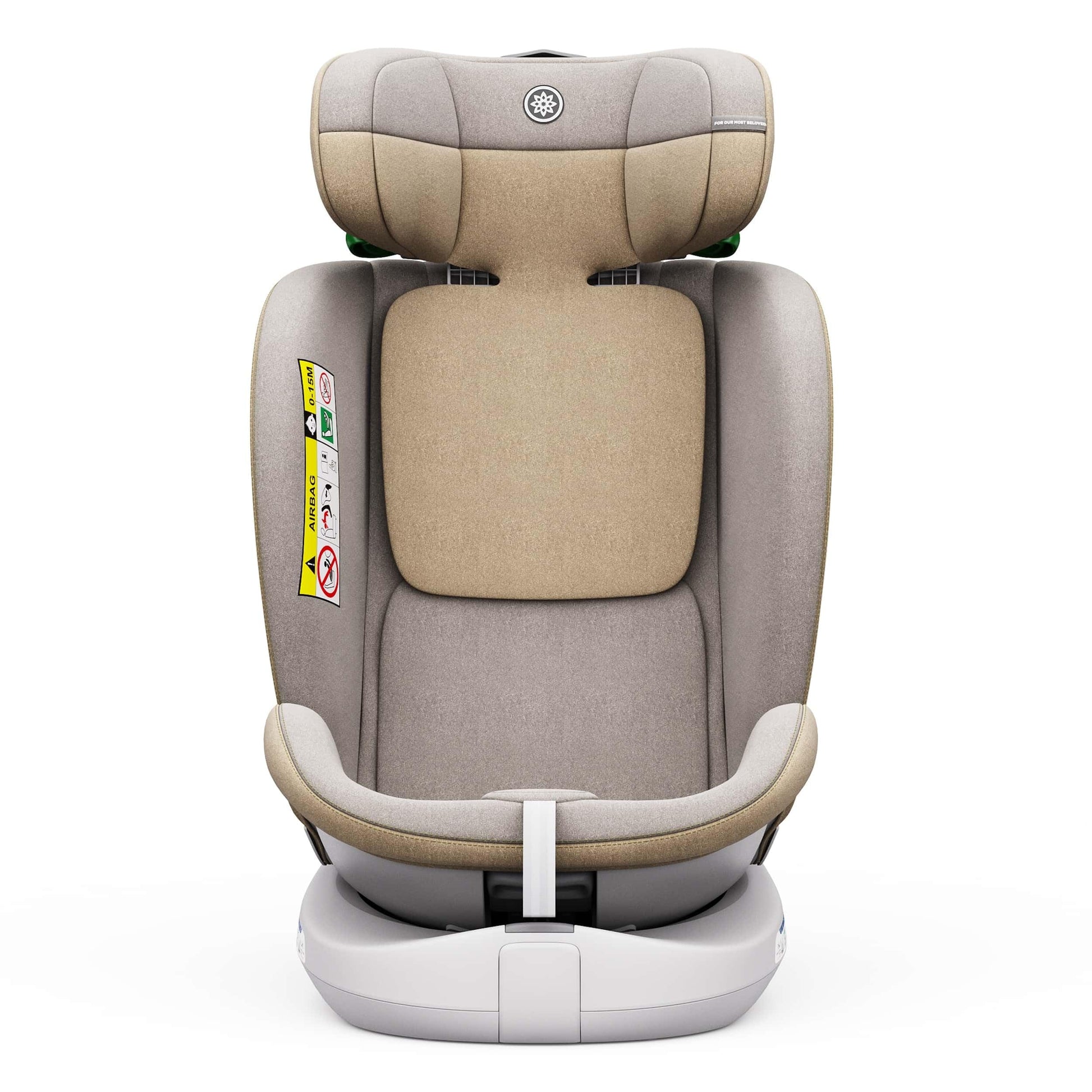 Daliya® Kindersitz ROTAZIONE | I-SIZE 40-150 cm | 8 Pos. | Isofix | (SIP) | Top Tether | 360° | 5 Punkt Gurt | Gruppe 0+ / I/II/III 0-36 KG | Neueste Zulassungs UN ECE Reg. 129 (Beige) - Meloni2