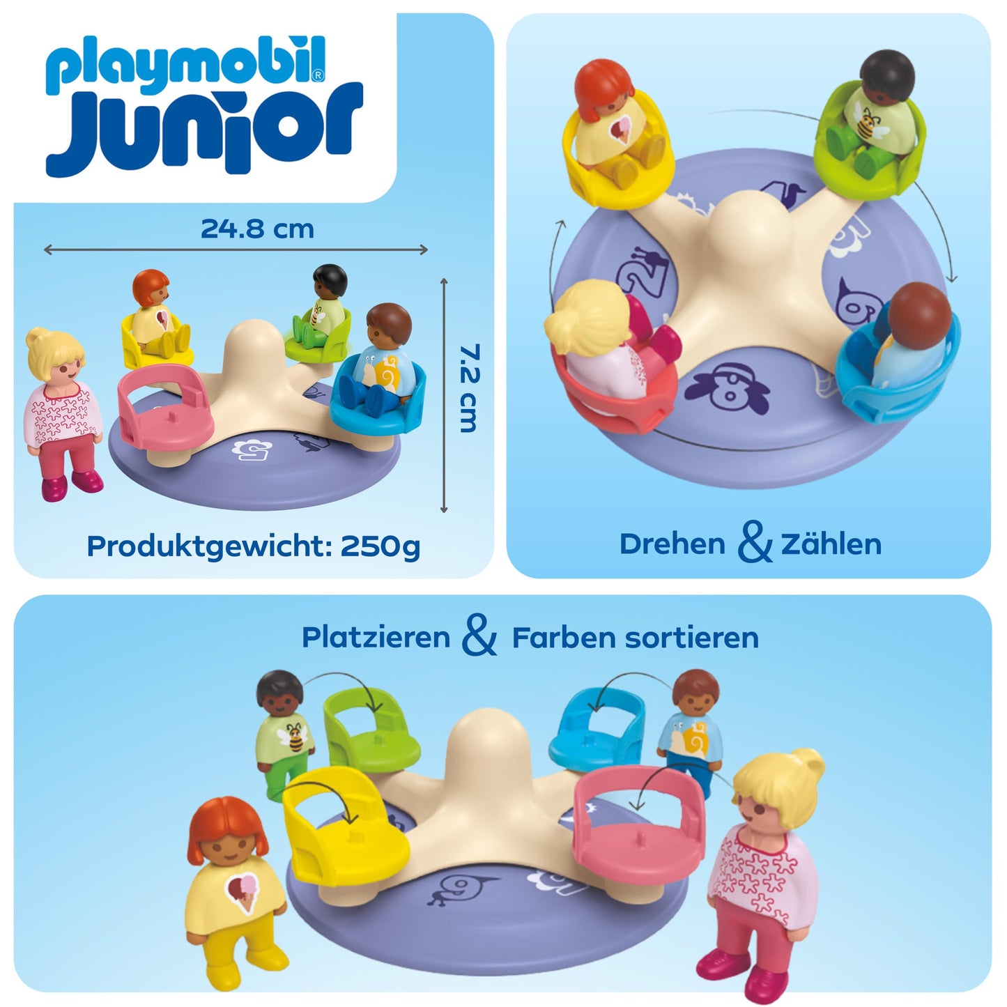 PLAYMOBIL JUNIOR | Erlebnisturm mit Eisstand | nachhaltiges Spielzeug aus biobasierten Kunststoffen | für Kinder ab 1 Jahr | 71703