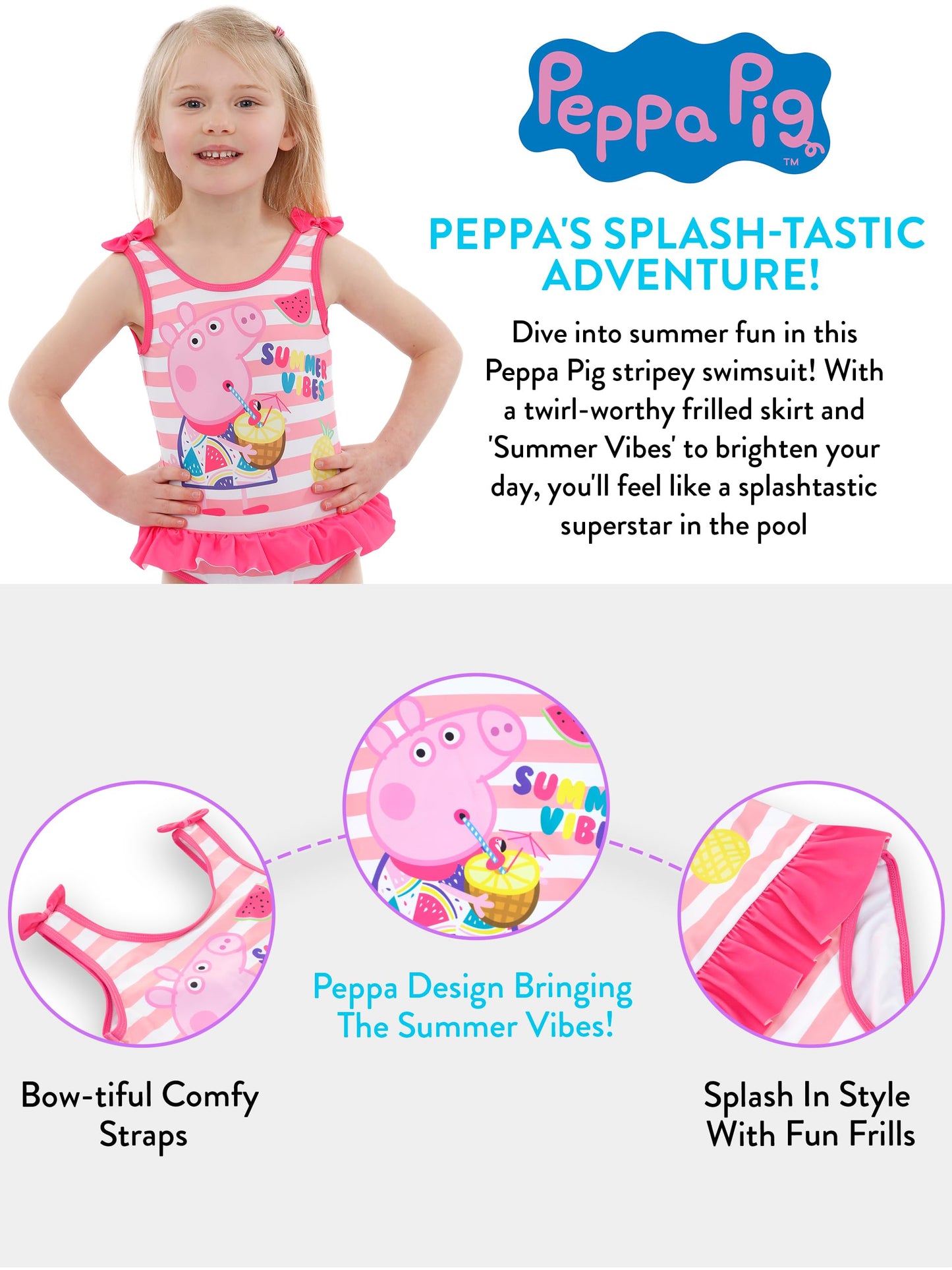 Peppa Wutz Badeanzug Madchen | Schwimmsachen Für Den Sommer | Kinder Badeanzug