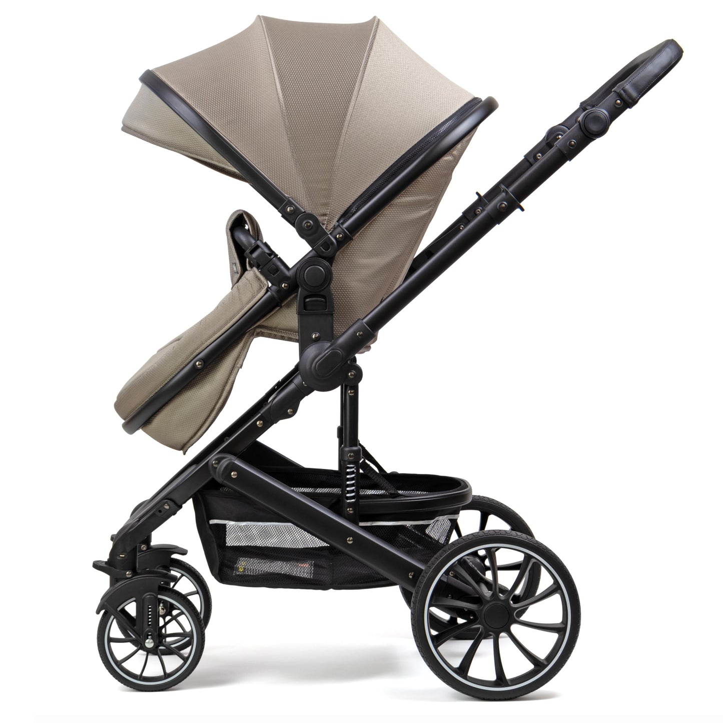 Pixini Neyla Combi Pushchair with Accessories (3-in-1 Set with Baby Seat Black/Black)