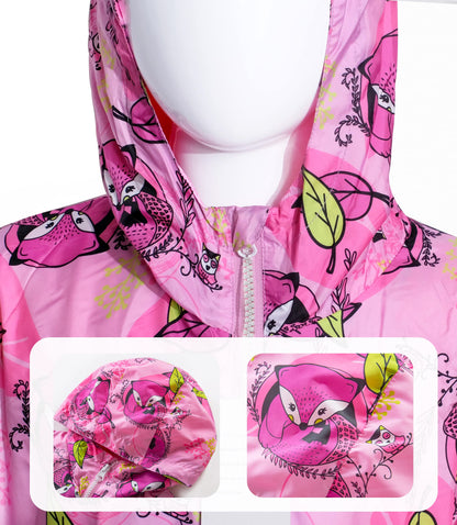 YOUNGSOUL Girls Rain Jacket Wind and Waterproof Transition Jacket 