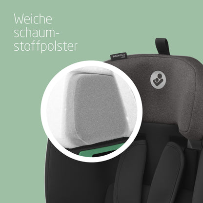 Maxi-Cosi Titan Plus i-Size, mitwachsender Kinderautositz, 15 Monat-12 Jahre (76-150 cm), G-CELL-Seitenaufprallschutz, 4 Liegepositionen, weiche Schaumstoffpolster in Kopfstütze, Authentic Black - Meloni2