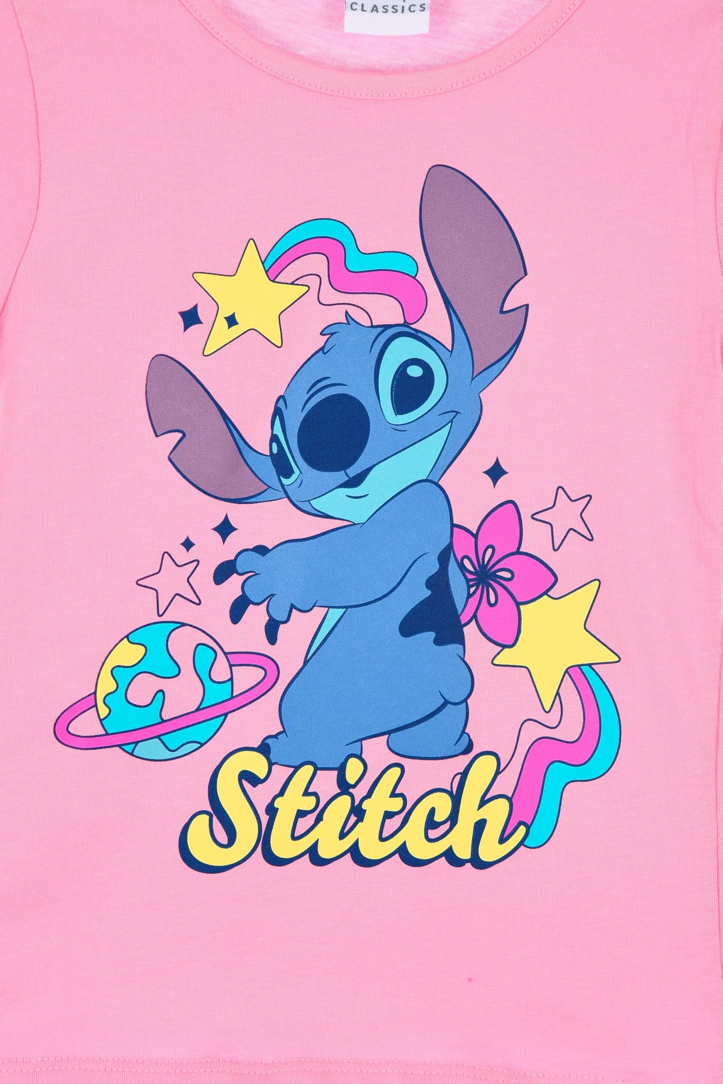 Disney Stitch Mädchen T-Shirt, Lilo&Stitch, Baumwolle, Kinder Shirt, Größe 98 bis 128, 3 bis 8 Jahre