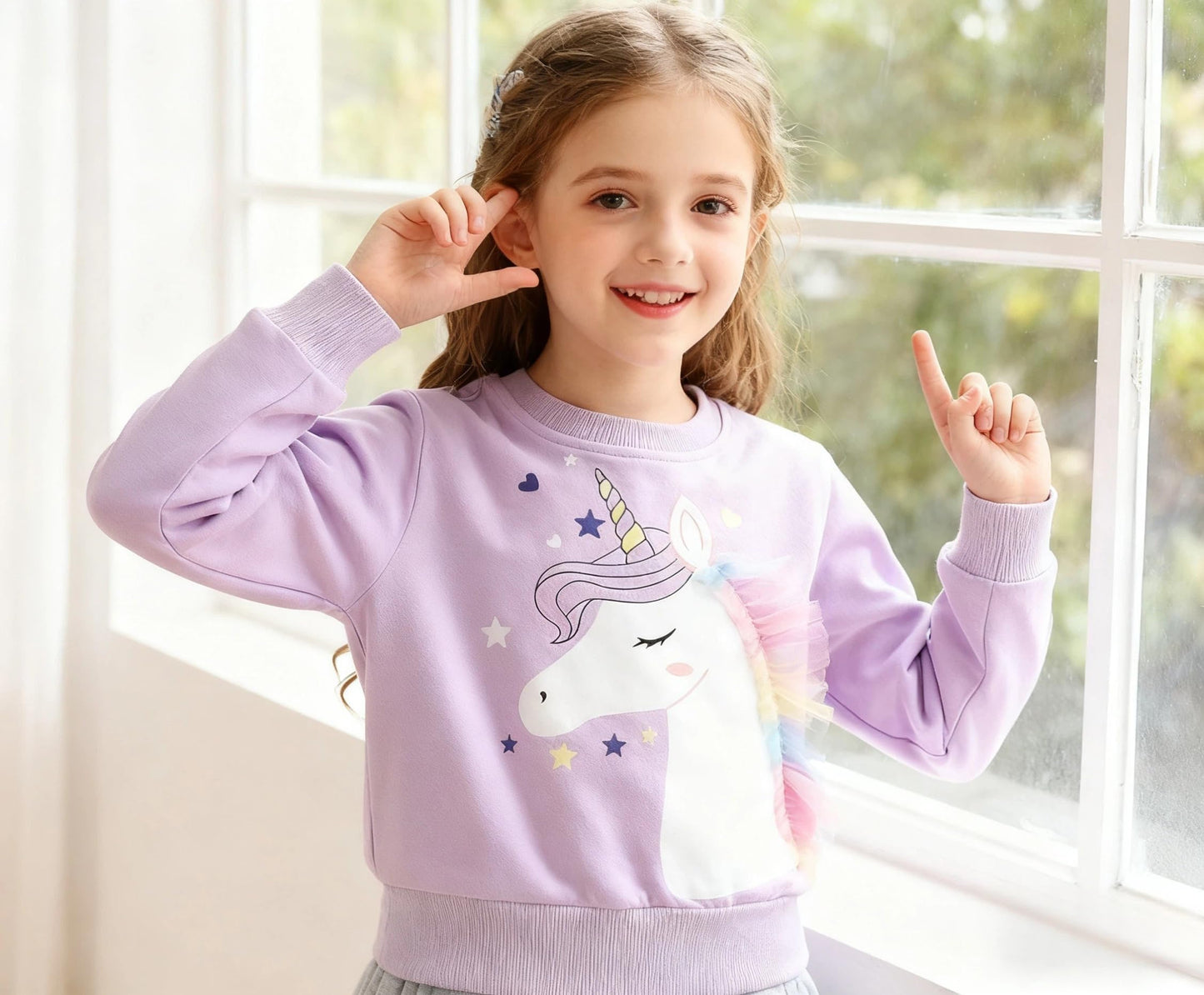 Sweatshirt Mädchen Pullover Kinder Mädchen Baumwolle Langarm Shirt Einhorn Bunny Warm Tops 2-8 Jahre Größe 92 98 104 110 116 122 128
